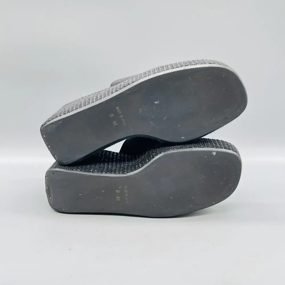 Donald J Pliner Sandals Womens 8 Black Slide Platform Wedge Shoes